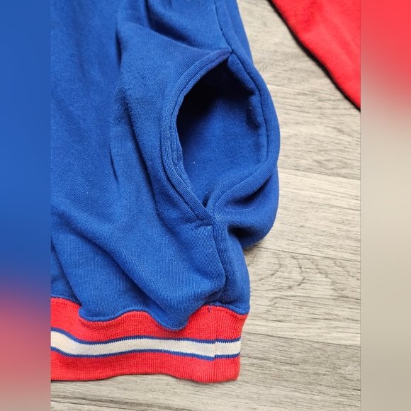 Vintage 90s Chicago Cubs Starter Hoodie Pullover Size L Sweatshirt MLB Blue Red - Picture 4 of 16